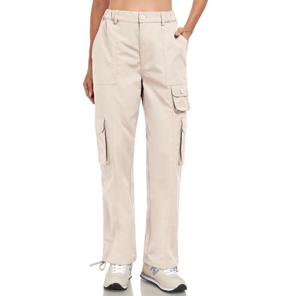 VeoBike Cargo Beige Utility Combat Active 7-pocket Pants Comfort Waist Women XXL